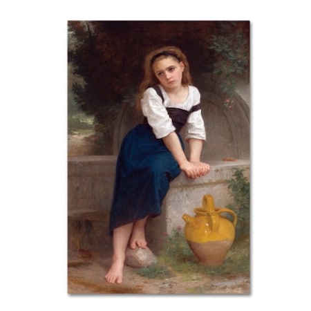 Botticelli 'Orphan By The Fountain 1883' Canvas Art,16x24